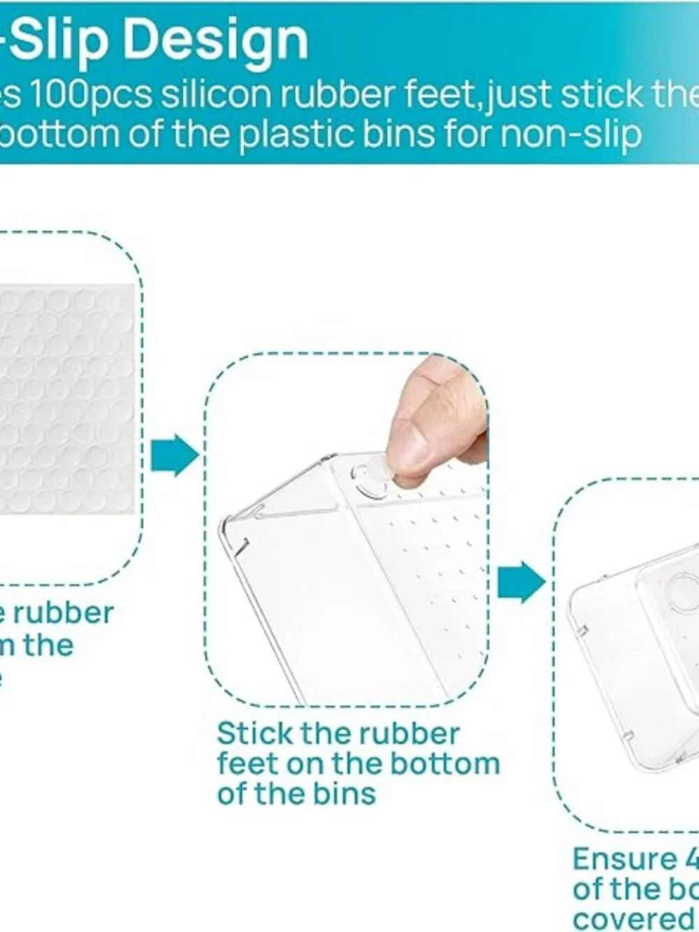 25 PCS Clear Plastic Drawer Organizers Set, 4-Size Versatile Bathroom and Vanity